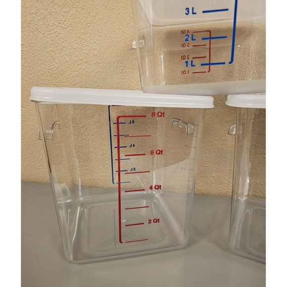 Rubbermaid Commercial Set Of 3 Food Storage Containers With Lids - Picture 5 of 5